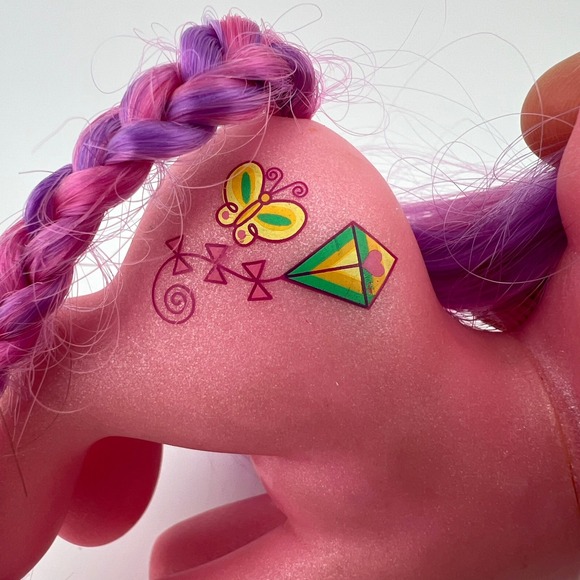My Little Pony G3 Sky Wishes 2003 Hasbro Pink Purple Hair Butterfly Kite Pony - Picture 3 of 7
